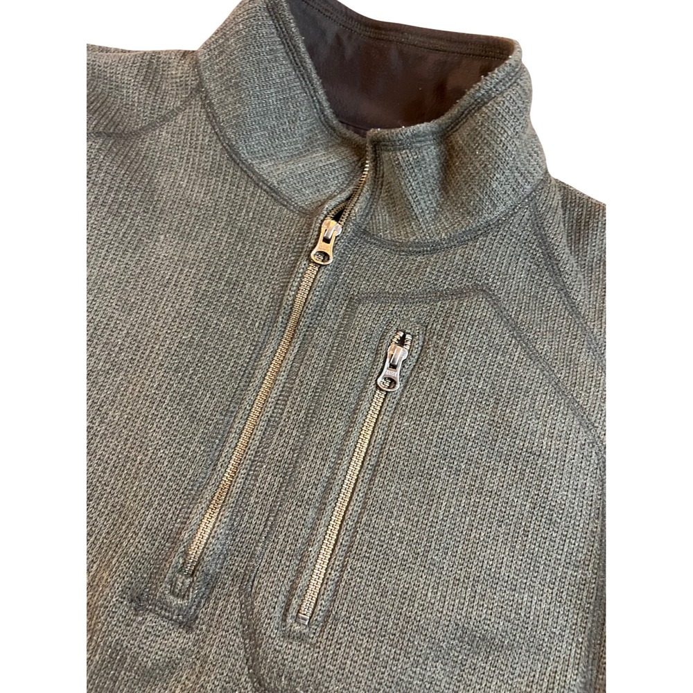 REI Mens XL dark Gray Sweater Quarter Zip Pullover Jacket hiking layering